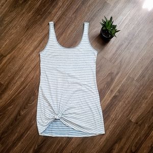 XXI Blue/White Striped Tank Dress